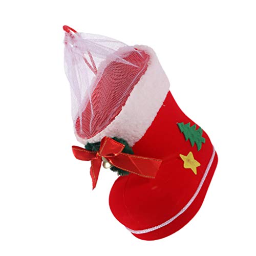 STOBOK 2 Piezas de Moda Creativa Bolsa Media de Navidad Calcetines de Caramelo Calcetines Colgantes para decoración de Navidad Fiesta de niños