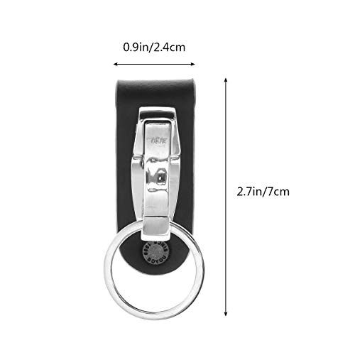 STOBOK Cinturón de cuero para hombre Llavero Protección del color para hombre Cintura Cinturón Bucle Llave del llavero Cadena Chapado Colgante Asiento de cuero inoxidable Llavero