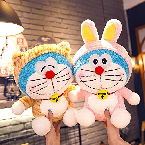 stogiit Lindo Gato Jingle Peluche De Juguete Robot Gato Muñeca De Dibujos Animados Regalo De Niña Doraemon Transformarse En Un Tigre (Amarillo) 40 Cm