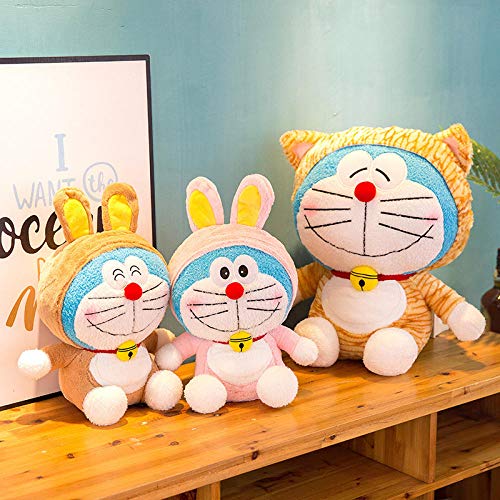 stogiit Lindo Gato Jingle Peluche De Juguete Robot Gato Muñeca De Dibujos Animados Regalo De Niña Doraemon Transformarse En Un Tigre (Amarillo) 40 Cm