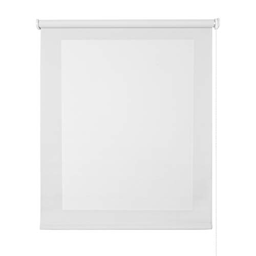 STORESDECO - Estor Screen, Estor Enrollable con Tejido Técnico para Puertas y Ventanas (100 cm x 180 cm, Blanco) | Estor Enrollable Aislante Térmico, Translúcido, Tamiza la Luz y Aporta Privacidad