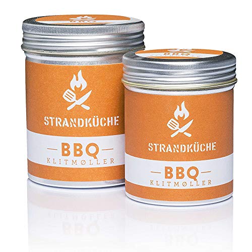 Strandküche Klitmøller Mezcla Especias BBQ 45 g I Adobo Picante BBQ I Condimentado con cilantro Majoran Muscat Paprika Ajo etc. I Mezcla para asados, Barbacoa adobo para carne y verduras