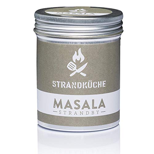 Strandküche Strandby Masala 70 g I Mezcla Hindú Bio cilantro mezclado con alcaravea pimienta canela clavo de olor cardamomo laurel citrico I Especia asiático perfecta para cocinar en el Wok