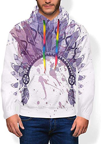 Sudadera con Capucha para Hombre Thicken Fluff, Sudadera con Piedras Cubiertas de Musgo Rock Formation Forest Peaceful Meditation Theme