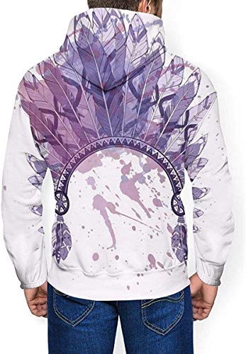 Sudadera con Capucha para Hombre Thicken Fluff, Sudadera con Piedras Cubiertas de Musgo Rock Formation Forest Peaceful Meditation Theme