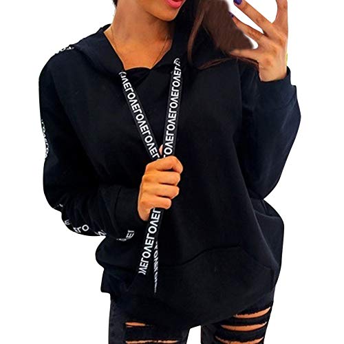 Sudadera con Capucha Sudadera de Empalme, Tamaño Extra Grande para Mujer Sudadera de Manga Larga Sudadera con Capucha Tops Camisa Absolute La Cinta riou