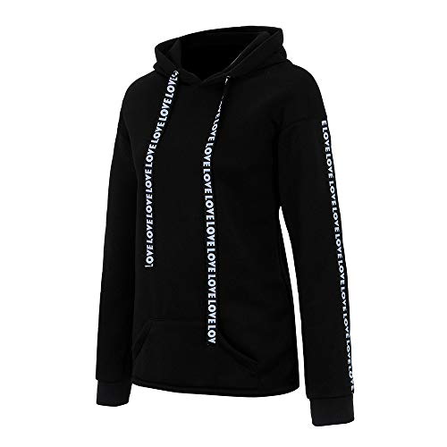 Sudaderas con Capucha Tumblr Cortas Pullover Anchas Deportiva Invierno para Mujer,PAOLIAN Sudaderas Estampado Alfabeto Camisetas Manga Largas Rebajas Tallas Grandes Señora otoño Tops