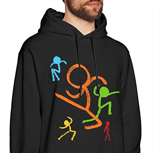 Sudaderas de Hombre Five Stick Figures Alan Becker Man'S Hoodie Sweater Fashion Classic Long Sleeve Top Hoodies Hooded Sweatshirt Casual Top