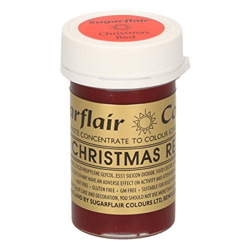 Sugarflair Comestible Fondant Pasta Color 25g Rojo Navidad