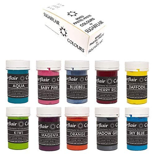 SUGARFLAIR PASTEL GEL 25g [SET OF 10 PASTES]