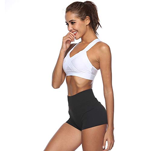 Sujetador Deportivo Mujer Sujetador Deportivo con Tiras Cruzadas para Mujer, Sujetador Deportivo Sin Cables A Prueba De Golpes, Top Corto con Relleno, Push Up, Sujetador Deportivo para Correr, Su