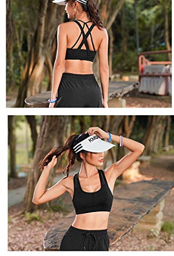 Sujetador Deportivo Mujer Sujetador Deportivo De Malla Acolchado En El Pecho Fijo para Mujer Sujetador Push Up Sujetador Deportivo Gimnasio Tanque Sexy Cuello En U Correr Yoga Sujetadores L Negro