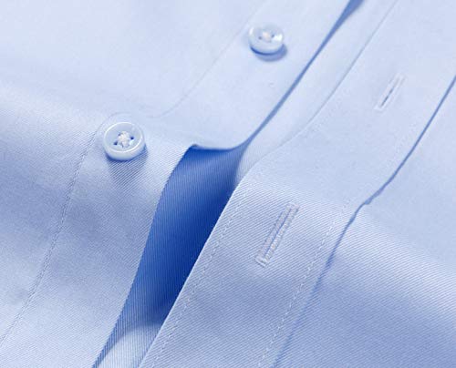 Summer New Business - Camisa de manga media manga para hombre, algodón líquido, amoníaco Azul azul XXXXXXXXL