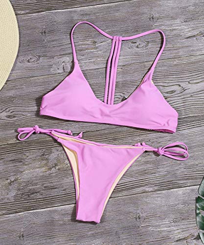 Summer   Swimwear Women Bikini Pads Traje de baño Top Mujeres Traje de baño Bikini Set Traje de baño, Sandía Rojo, L