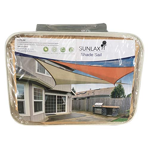 Sunnylaxx Vela de Sombra Cuadrado 3 x 3 Metros, toldo Resistente e Impermeable, para Exteriores, jardín, Color Arena