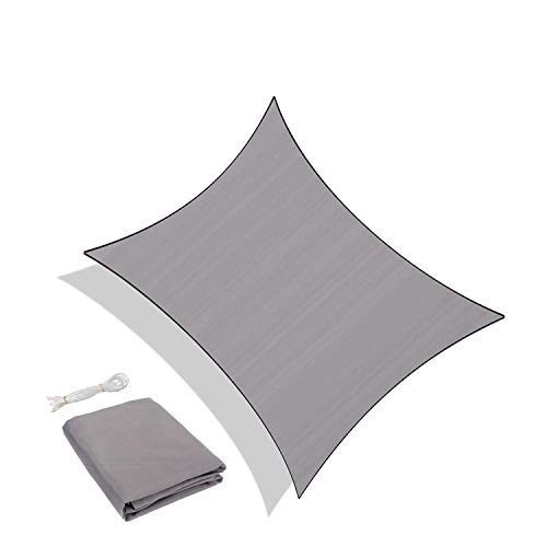 Sunnylaxx Vela de Sombra Rectangular 2 x 3 Metros, toldo Resistente e Impermeable, para Exteriores, jardín, Color Gris