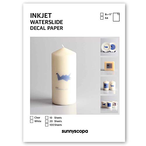 Sunnyscopa - Papel para impresora de inyección de tinta (A4), color transparente 20 sheets