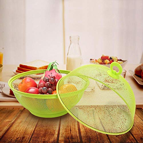 Sunnyushine Fruteros, Forma de Manzana Malla Frutas Frescas Cesta de Almacenamiento con Tapa Decoración de Mesa de Comedor Caja de Almacenamiento Cesta Fruteros de Cocina Modernos