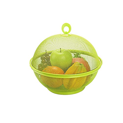 Sunnyushine Fruteros, Forma de Manzana Malla Frutas Frescas Cesta de Almacenamiento con Tapa Decoración de Mesa de Comedor Caja de Almacenamiento Cesta Fruteros de Cocina Modernos