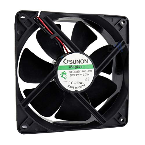 Sunon Ventilador 120 mm 120 x 120 x 38 MEC0382V1-000U-A99 24 V DC Air Fan 9,2 W 12 cm 2 Hilos (+/-) Refrigeración 120 mm x 38 mm