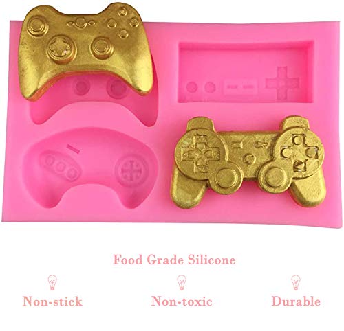 SUNSK Moldes de Pastel de Silicona Fondant 3D Controlador De Juego Molde para Hornear Tartas Dulces Chocolate Jabón Moldes 3 Piezas