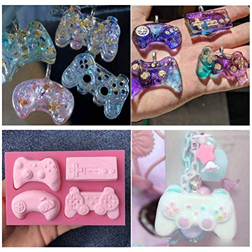 SUNSK Moldes de Pastel de Silicona Fondant 3D Controlador De Juego Molde para Hornear Tartas Dulces Chocolate Jabón Moldes 3 Piezas