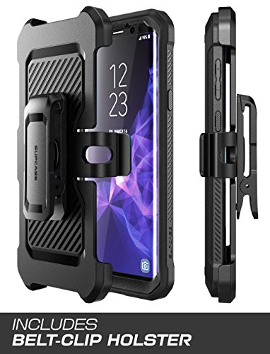 SUPCASE Funda Galaxy S9 Plus [UB Pro] 360 Grados Carcasa Completa con Protector de Pantalla Incorporado Negro