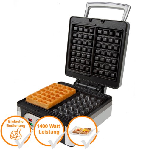 Super Gofrera – Gofrera Maker Crédito Waffeleisen Gofrera para extra grosor cuadrados y hacer gofres belgas Panificadora