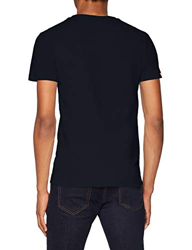 Superdry O L Vintage Emb S/s Vee tee Camiseta de Tirantes, Azul (Eclipse Navy 98T), M para Hombre