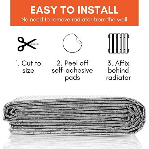 SuperFOIL RadPack lámina térmica (5 m x 60 cm), para ahorro de energía en radiador, reflector de calor, aislamiento