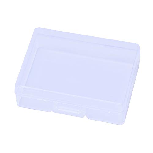 SUPVOX 6 Unids Rectangular Mini Caja de Almacenamiento Transparente de plástico Transparente Transparente Organizador de la colección de Joyas con Tapa para Cuentas aretes Pernos