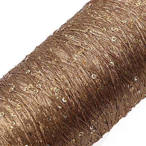 SUPVOX Hilo de algodón Hilo de lentejuelas Hilo de crochet Hilo de punto de punto de cruz de punto de punto de bordado de Hardanger Hardanger (250 g oro)