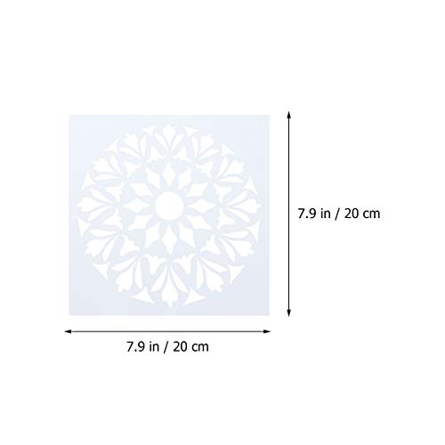 SUPVOX Mandala Painting Drawing Pad Reutilizable Hollow out Stencils Set para principiantes Style D 6PCS