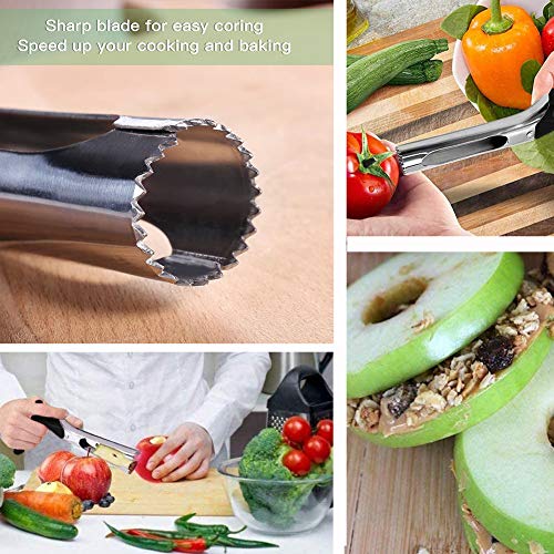 SUQ Apple Corer, Descorazonador Manzana con Hoja Afilada Acero Inoxidable Resistente óxido Grado alimenticio, Mango ergonómico Antideslizante para hogar y la Cocina， Quitar Peras ，Otras Frutas