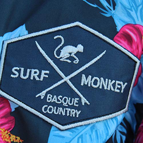 Surf Monkey - Cortavientos cerrado con capucha para hombre / Mujer - Chaqueta fina cortavientos con parche bordado surf Monkey - Forro microperforado - Envío Gratis 24/48h - Surfing the basque country