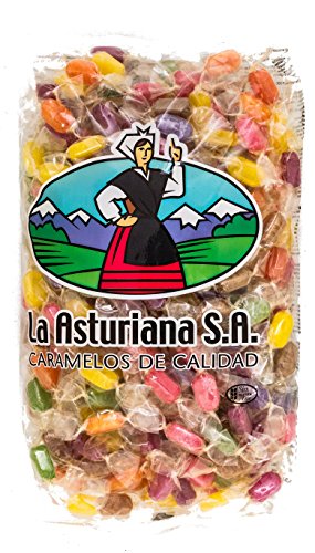 Surtido Caramelos Fantasy con papel Tansparente La Asturiana - Surtido de caramelo duro de sabores variados, en bolsas de 1 kilo, sin gluten