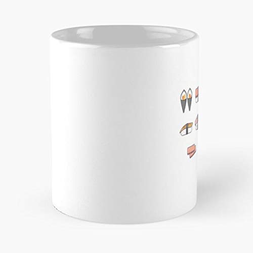 Sushi And Chopsticks Classic Mug H - 11 Ounces Funny Coffee Gag Gift.the Best Gift For Holidays.