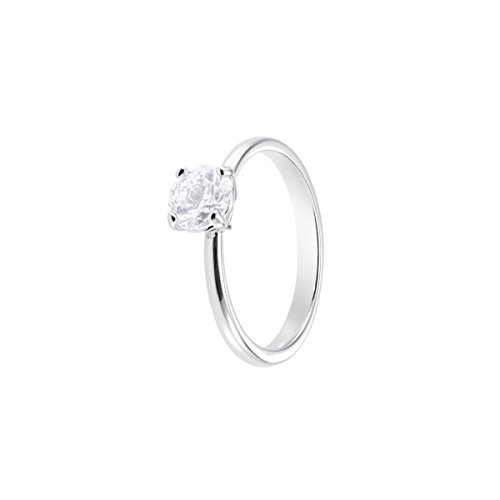 Swarovski Anillo Attract, blanco, Baño de Rodio