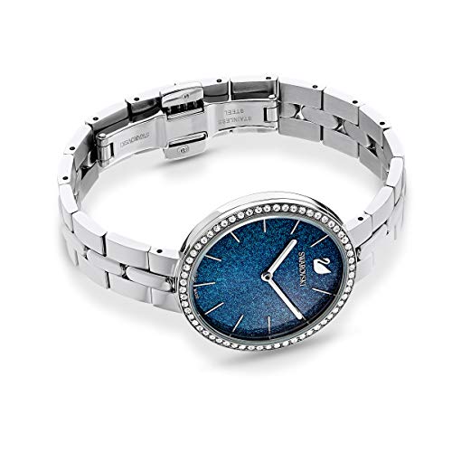 Swarovski Reloj Cosmopolitan, brazalete de metal, azul, acero inoxidable