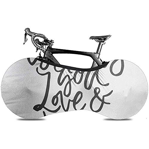 Sweet-Heart Cubierta de la Rueda de Bicicleta, Proteger Gear Tire Cubierta de la Bicicleta: Letrero único Pincel Dibujado a Mano Letras convertidas para enviarle Amor