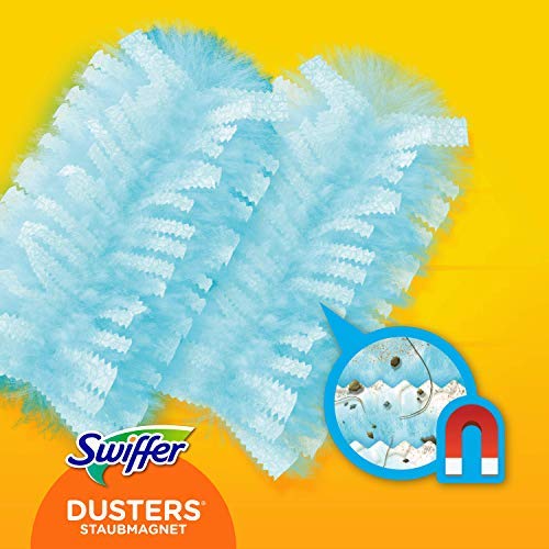 Swiffer Plumero Kit con 1 Mango y 15 Recambios, Atrapa y Retiene hasta 3 Veces más el Polvo y el Pelo que un Plumero de Plumas Convencional