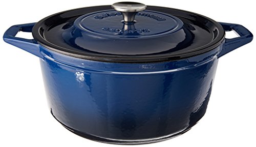 Swiss Diamond fundido – Cacerola redonda (6,9 qt), hierro fundido, Sapphire Bleu, 11