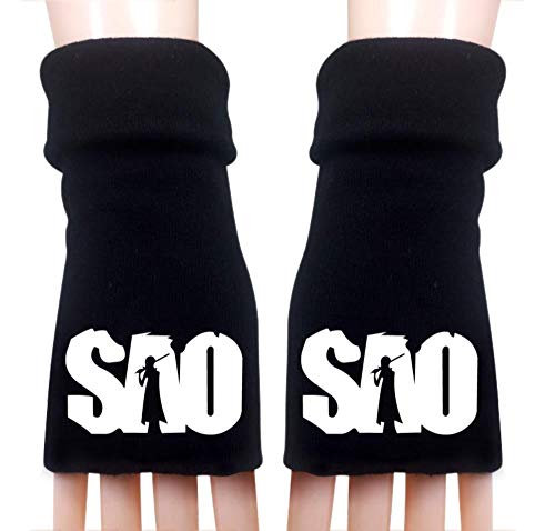 Sword Art Online Anime Fingerless Gloves Guantes sin Dedos Anime Mujer Hombre Invierno Estudiante de otoño e Invierno sin Dedos Montando