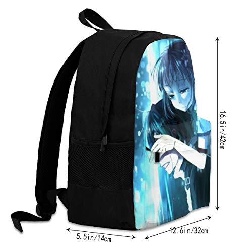 Sword Art Online Kirigaya Kazuto - Mochila de viaje para adultos, ligera, resistente, de gran capacidad, color negro, Negro (Negro) - Black-48