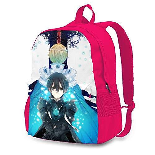 Sword Art Online Kirigaya Kazuto - Mochila de viaje para adultos, ligera, resistente, de gran capacidad, color negro, rosa (Rosa) - Pink-48