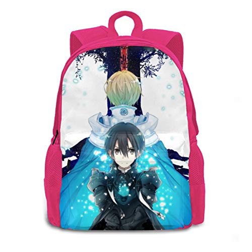 Sword Art Online Kirigaya Kazuto - Mochila de viaje para adultos, ligera, resistente, de gran capacidad, color negro, rosa (Rosa) - Pink-48