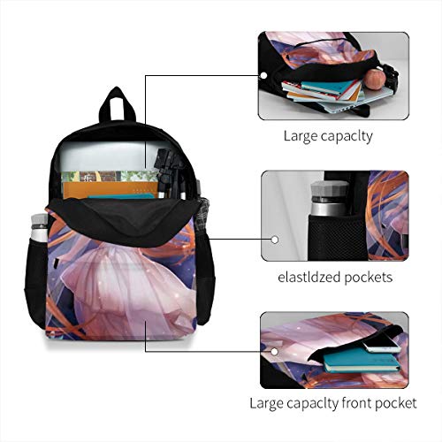 Sword Art Online Yuuki Asuna5.Webp - Mochila de viaje para adultos, ligera, resistente, de gran capacidad, color negro, Negro (Negro) - Black-48