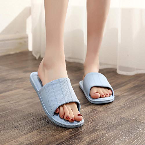 SWX-FlipFlop Zapatillas de casa Macarons Pareja Masculina de Verano Mudo Interior y Exterior baño Antideslizante Azul Marino 44/45 Adecuado para 43/44 pies