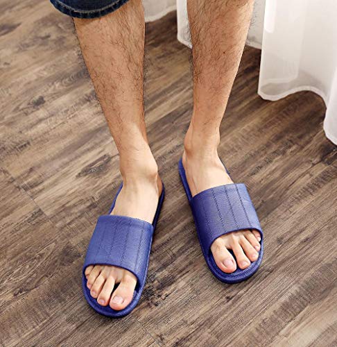 SWX-FlipFlop Zapatillas de casa Macarons Pareja Masculina de Verano Mudo Interior y Exterior baño Antideslizante Azul Marino 44/45 Adecuado para 43/44 pies