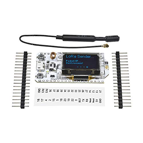 SX1276 Lora ESP32 LX6 Dual-Core 0.96 Pulgadas Blue OLED Bluetooth WiFi Kit 32 Módulo CP2012 IOT Junta de Desarrollo 868MHZ 915MHz para Arduino (SX1276(V2), 868-915MHz